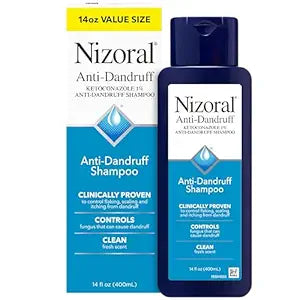 Nizoral Anti-Dandruff Shampoo with 1% Ketoconazole, 14 Fl Oz, Fresh Scent, Anti Fungal Shampoo