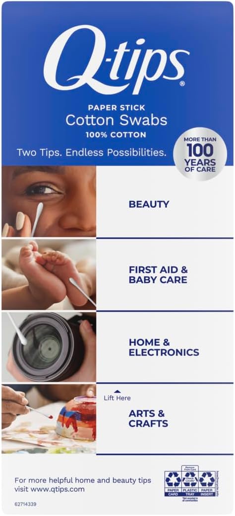 Q-tips Cotton Swabs, Original, For Home, First Aid and Beauty, 100% Cotton, 625 Count