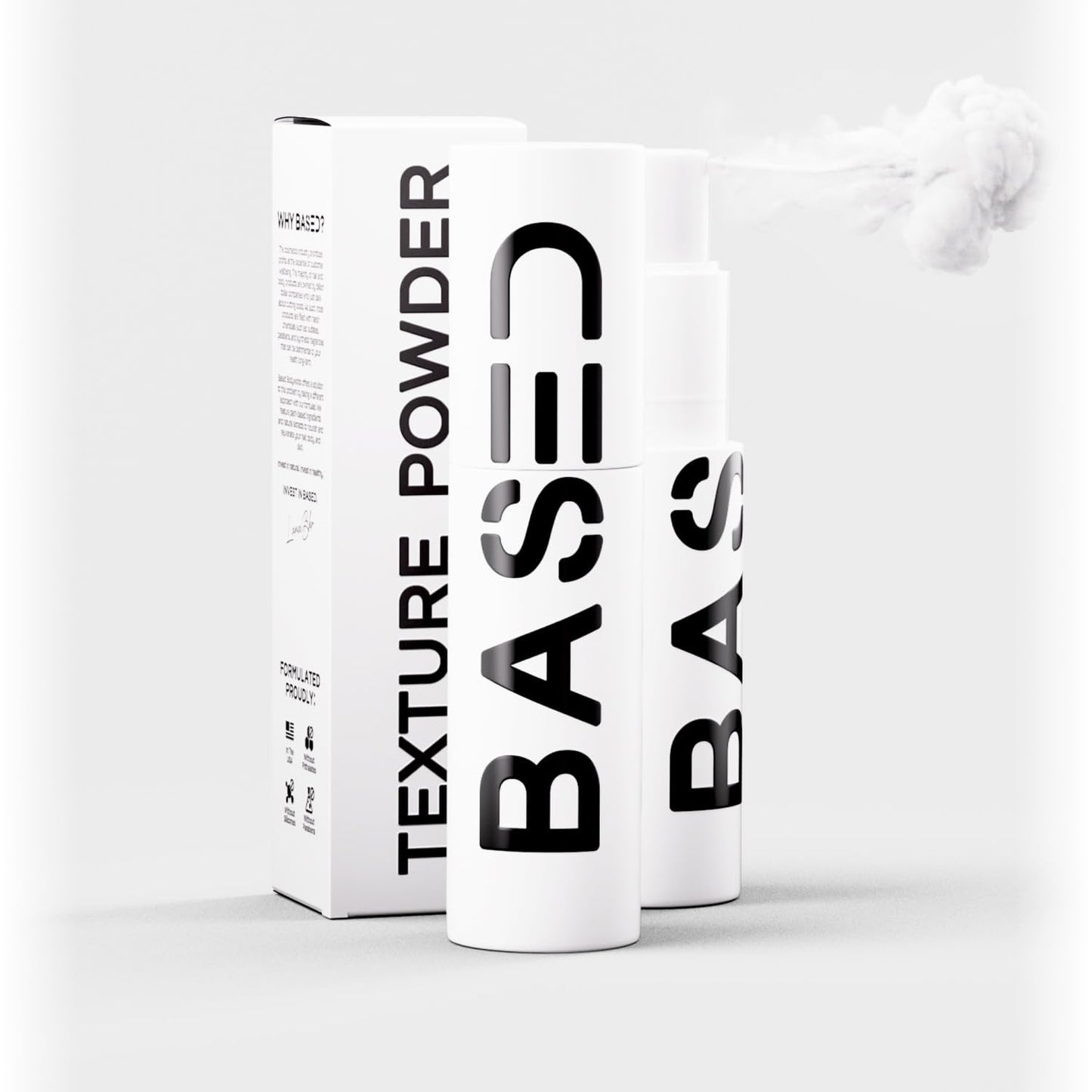 BASED Hair Texturizing Powder, Lightweight & Volumizing Hair Styling Powder with Matte Finish, Add Texture to Hair with Medium Hold, Best for Short to Medium Hair, (1.69oz Bottle, Pack of 1)