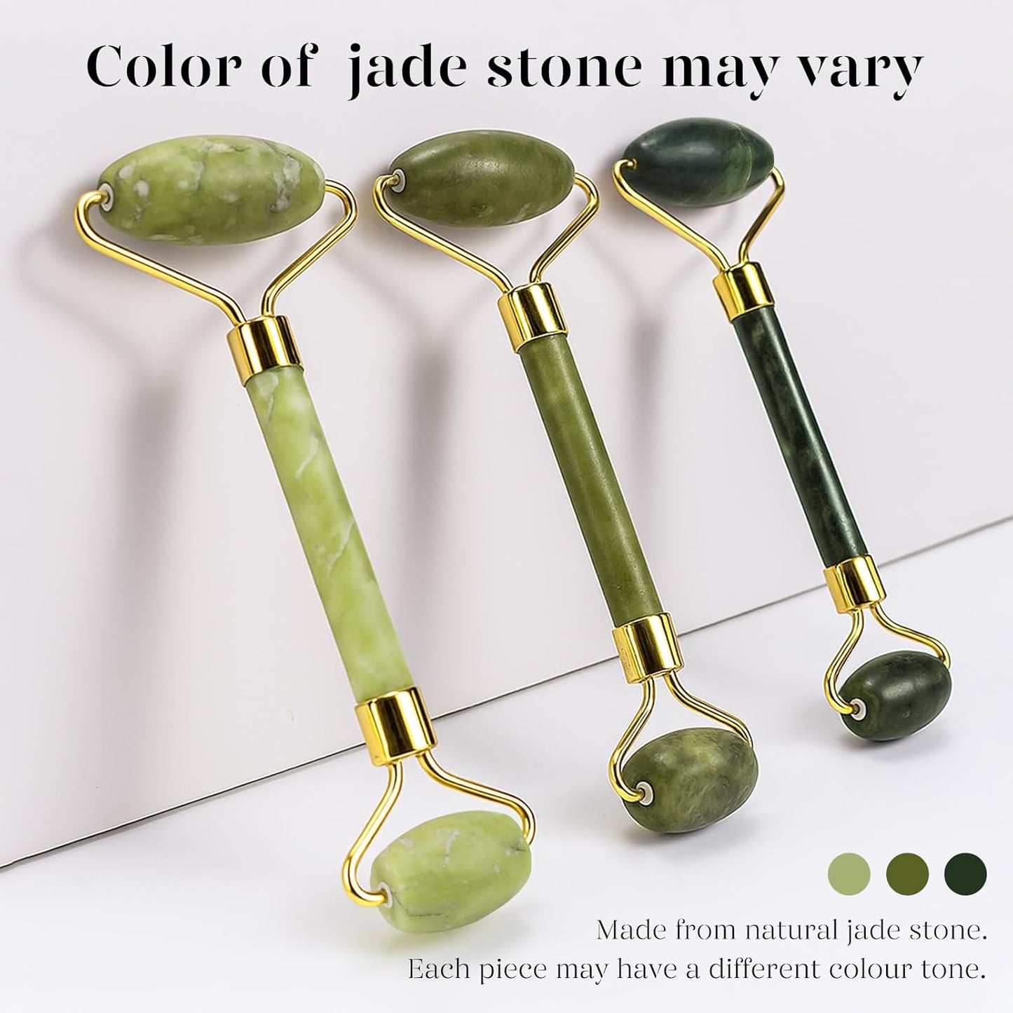 BAIMEI IcyMe Gua Sha & Jade Facial Tools Face Roller and Gua Sha Set for Puffiness and Redness Reducing Skin Care Routine, Self Care Gift for Men Women - Green