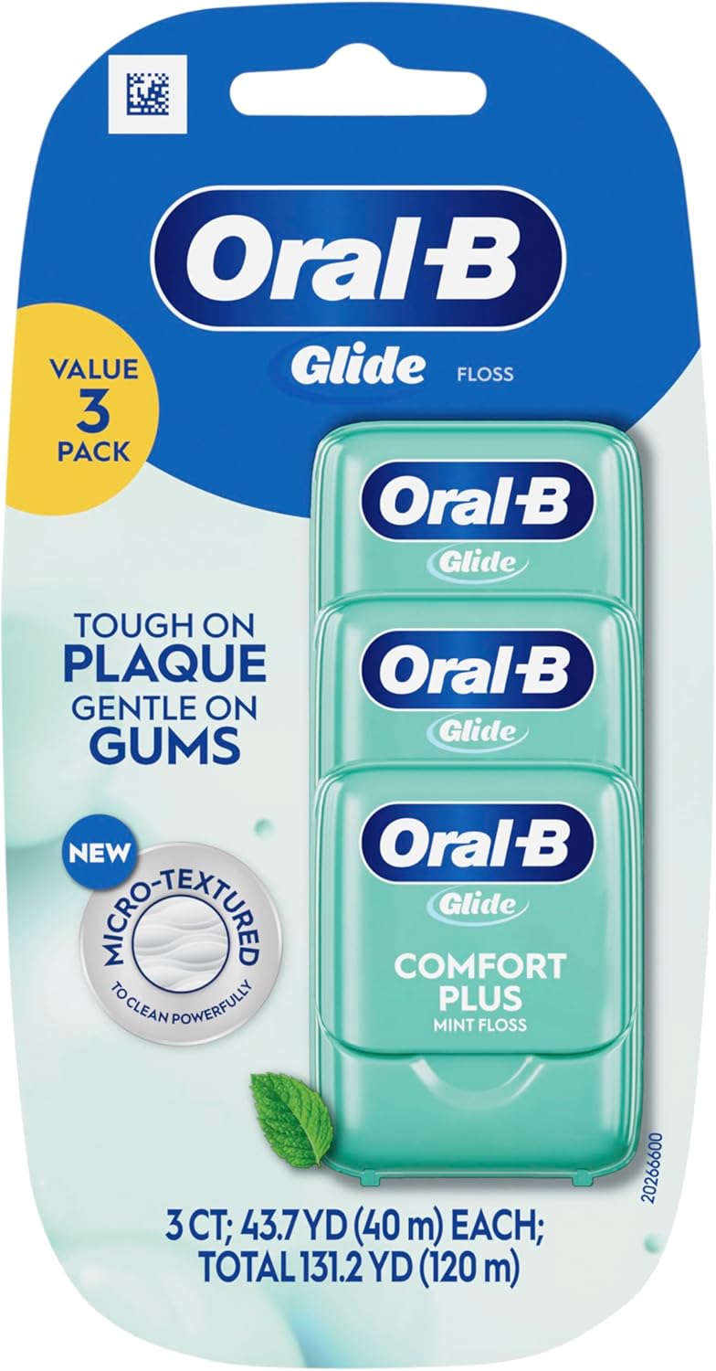 Oral-B Glide Pro-Health Comfort Plus Floss, Mint, 3 Ct