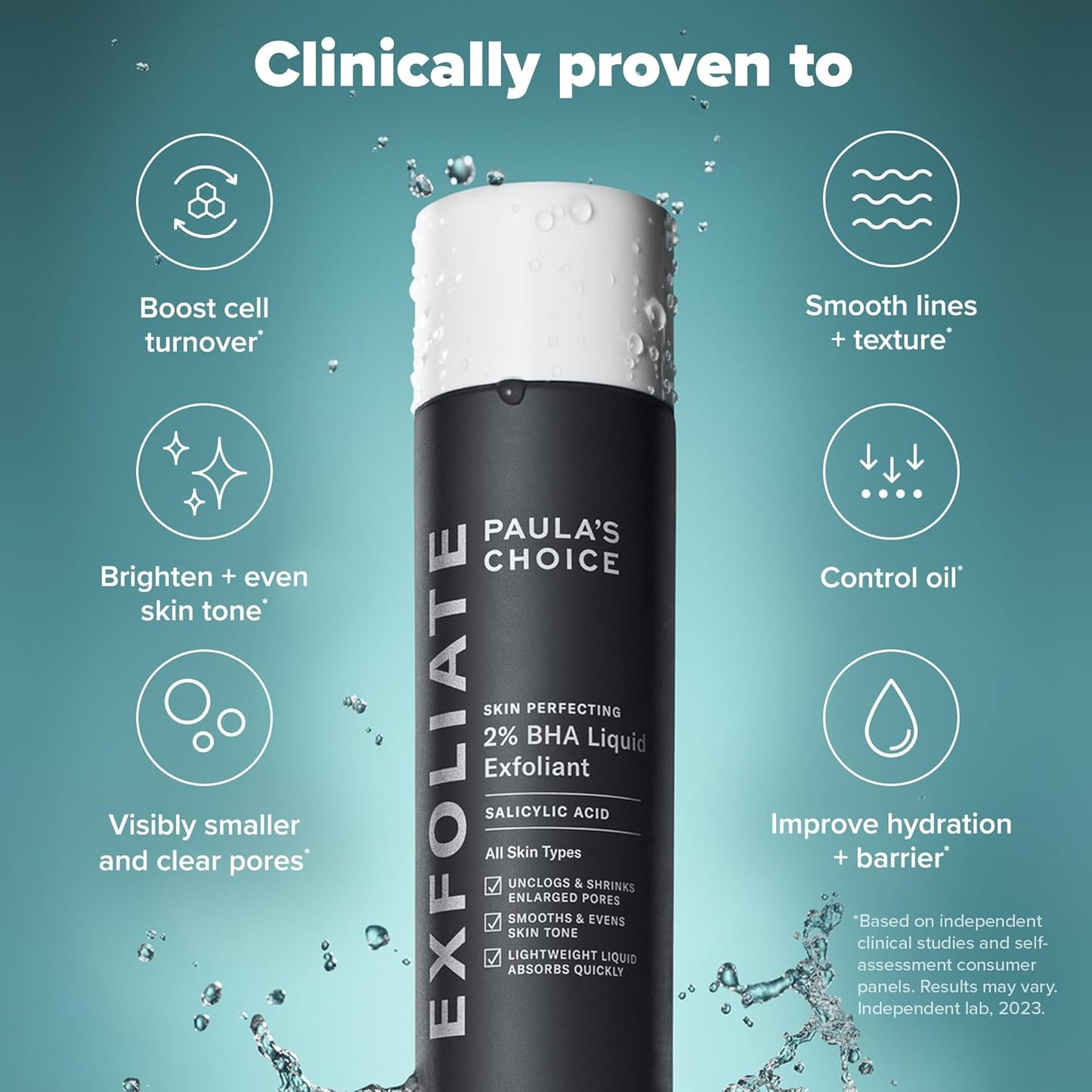 Paula's Choice SKIN PERFECTING 2% BHA Liquid Exfoliant Polish, Salicylic Acid Facial Exfoliator Polish for Enlarged Pores, Wrinkles & Fine Lines, Suitable for Blackhead-Prone Skin, Fragrance-Free