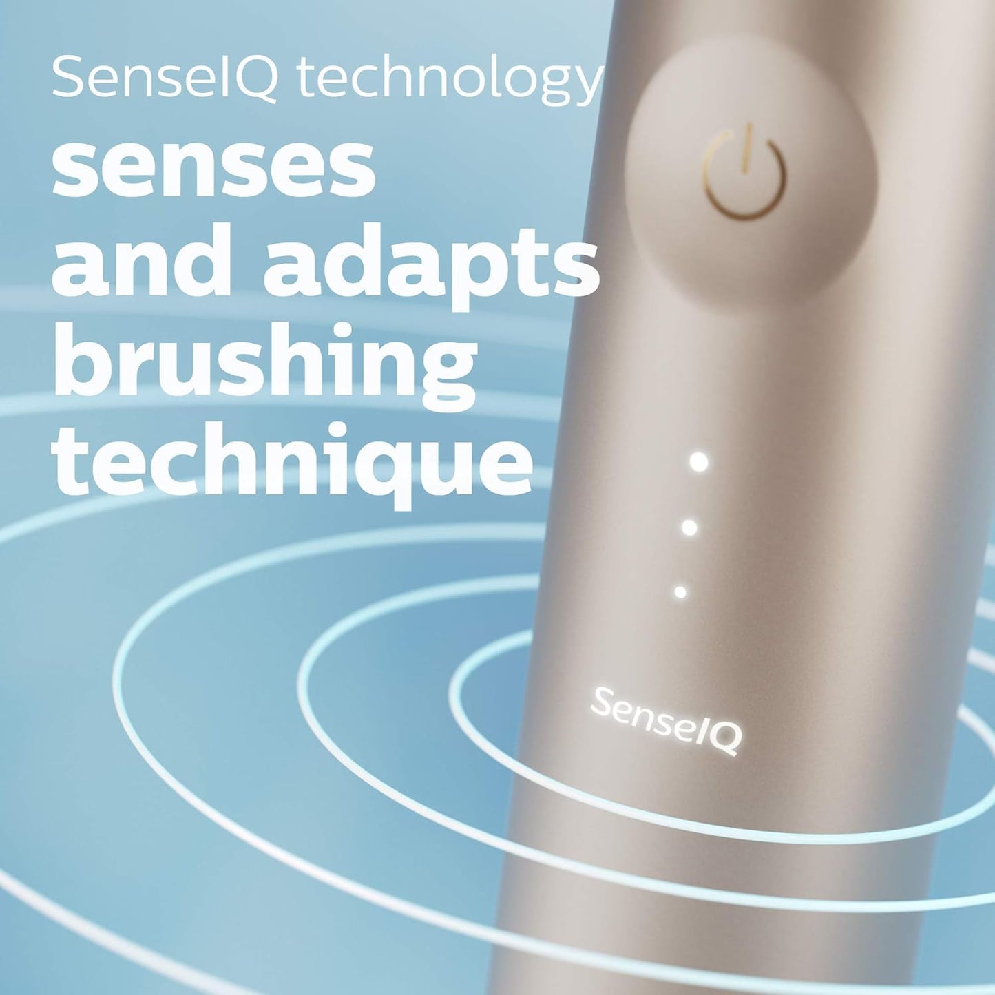 Philips Sonicare DiamondClean Prestige 9900 Rechargeable Electric Toothbrush with SenseIQ, 5 Premium All-in-One Brush Heads, Plaque Removal, Gum Care, Whitening, Champagne, BD9001AZ