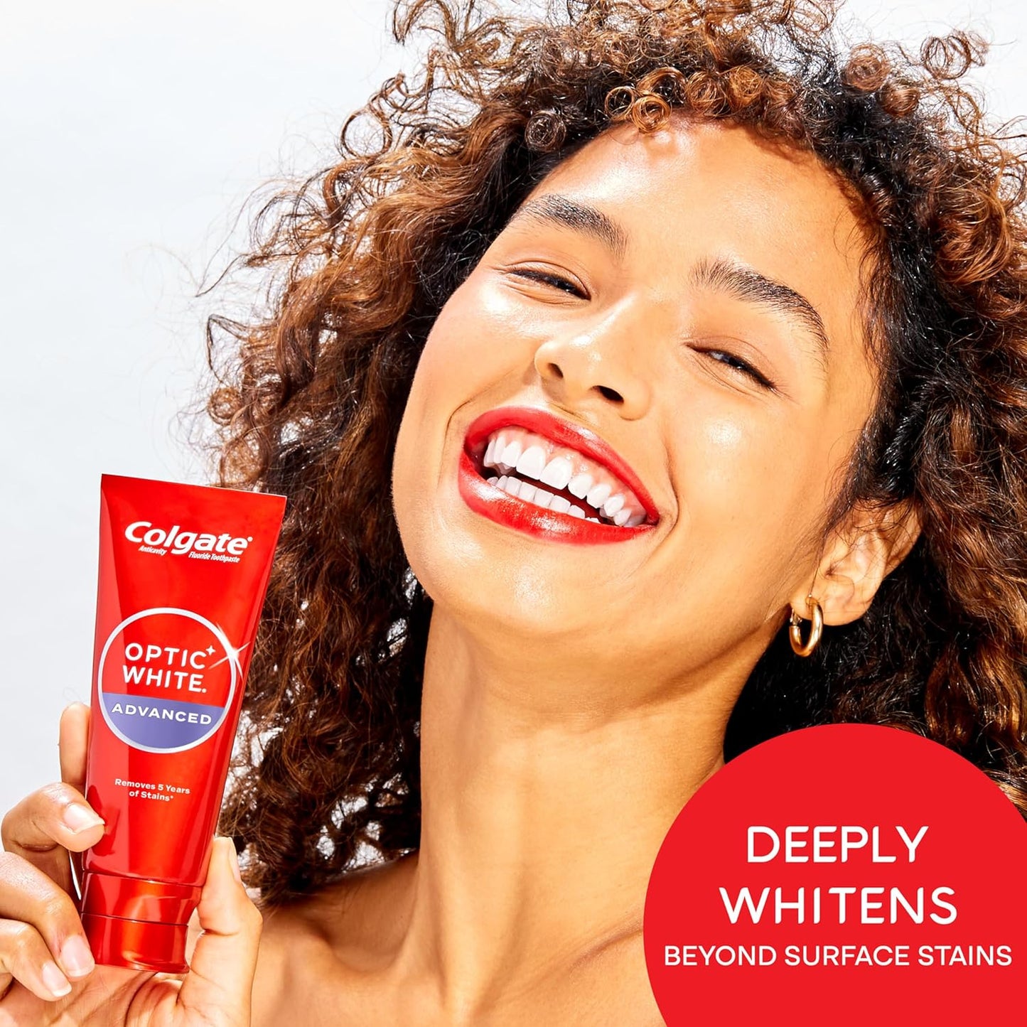 Colgate Optic White Advanced Teeth Whitening Toothpaste, 2% Hydrogen Peroxide Toothpaste, Sparkling White, 3.2 Oz, 3 Pack